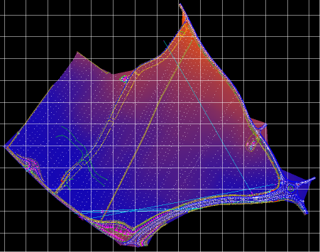 Survey with height shading