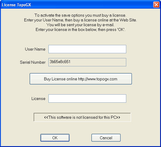 License Dialog